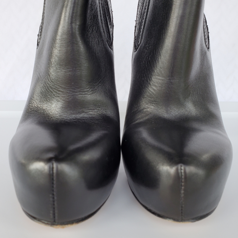 SOLD Alexander Wang Black Platform Anabela Bootie Sz 38 - Picture 4 of 16